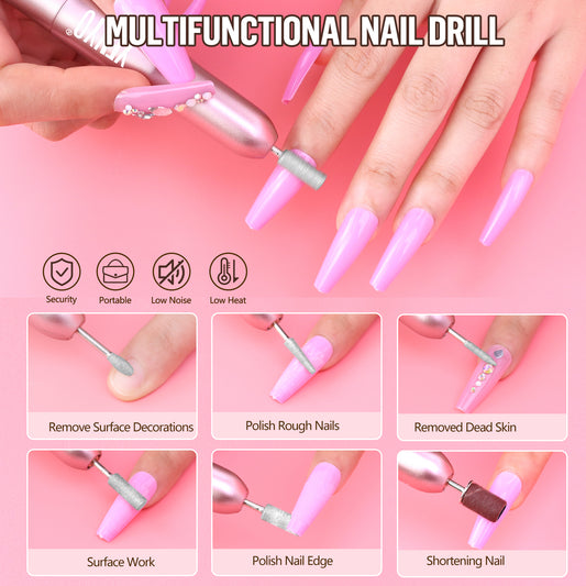 Acrylic Nail Kit With Drill, 4 Colors Gel Polish And UV Light Nail Kit, Professional Nails Kit Acrylic Set With Everything For Beginners
